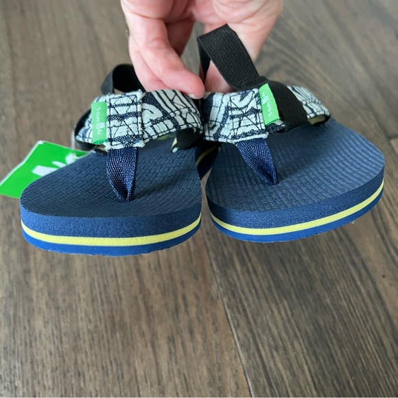 NWT Sanuk yoga mat flip flops, baby/toddler boys size 7/8 - Picture 10 of 10